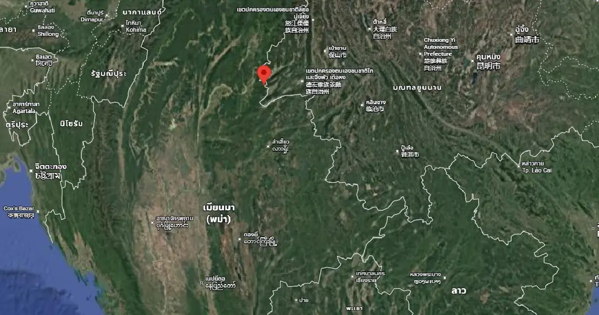 ด่วน เมียนมาแผ่นดินไหวใหญ่ 5.5 สะเทือนใกล้ไทย จุดศูนย์กลาง ลึก 1 กม.