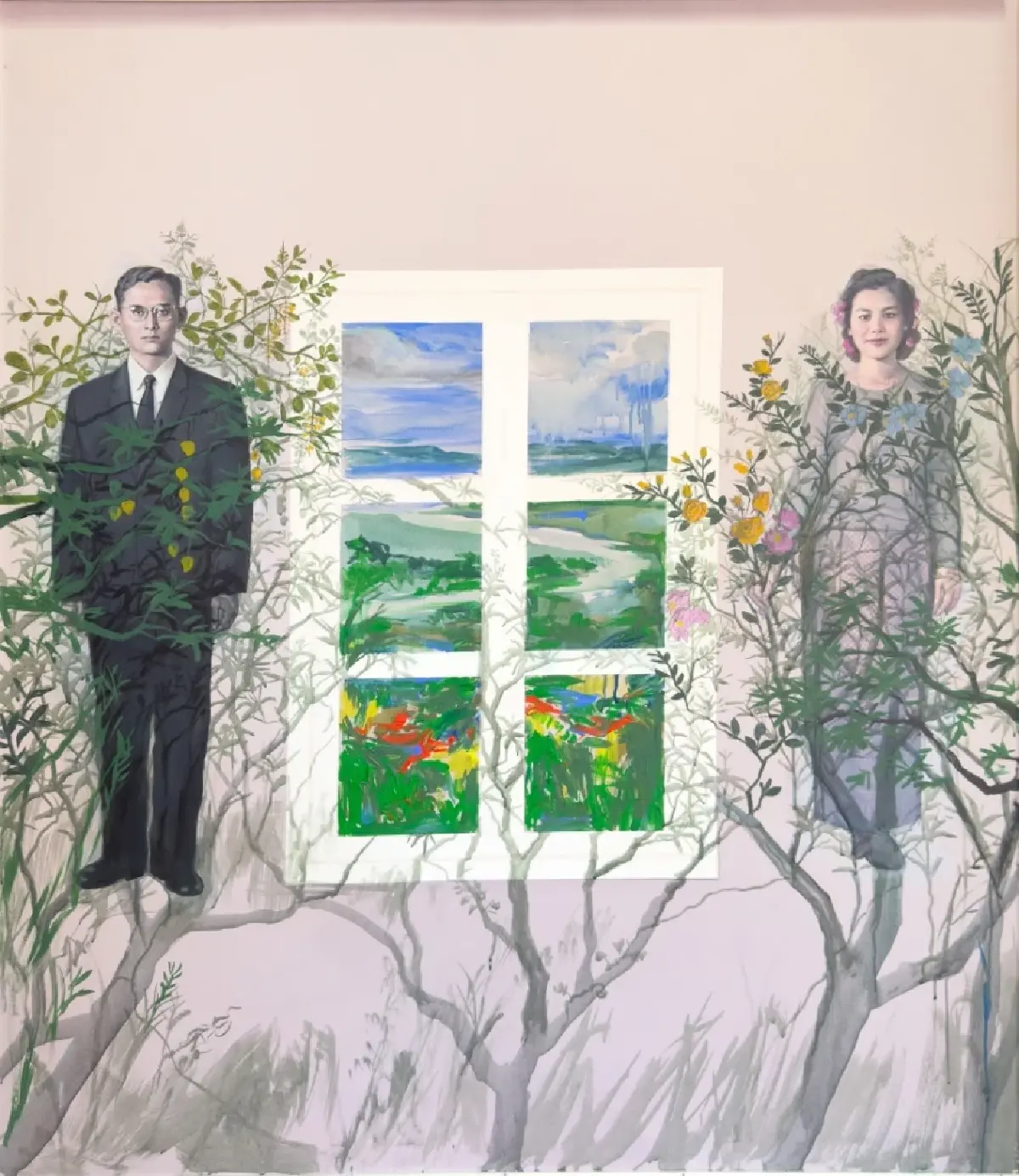 2 ศิลปินแห่งชาติกับนิทรรศการน้อมรำลึกพระบรมราชชนนีพันปีหลวง