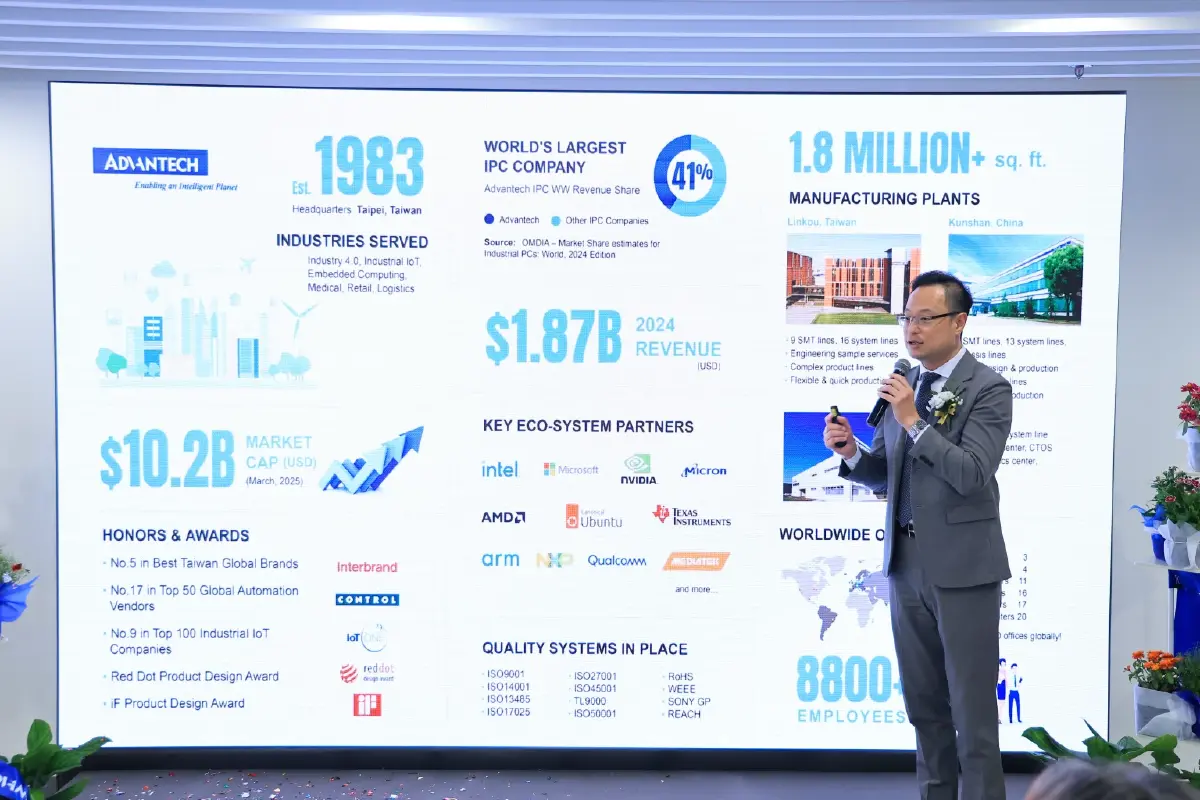 ‘วินเซนต์ ชาง’ แม่ทัพเอเชีย ‘Advantech’  หนุน AI Ecosystem ในไทย ตั้งเป้ารายได้โต 15% ต่อปี