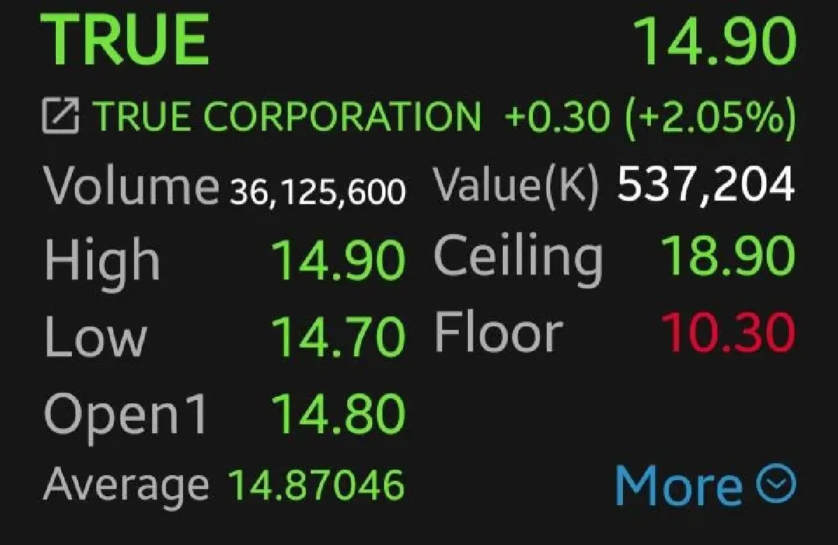 หุ้น ADVANC-TRUE บวก 3.55% นักลงทุนเก็งรับปันผลพิเศษ โบรก แนะ Upside เริ่มจำกัด