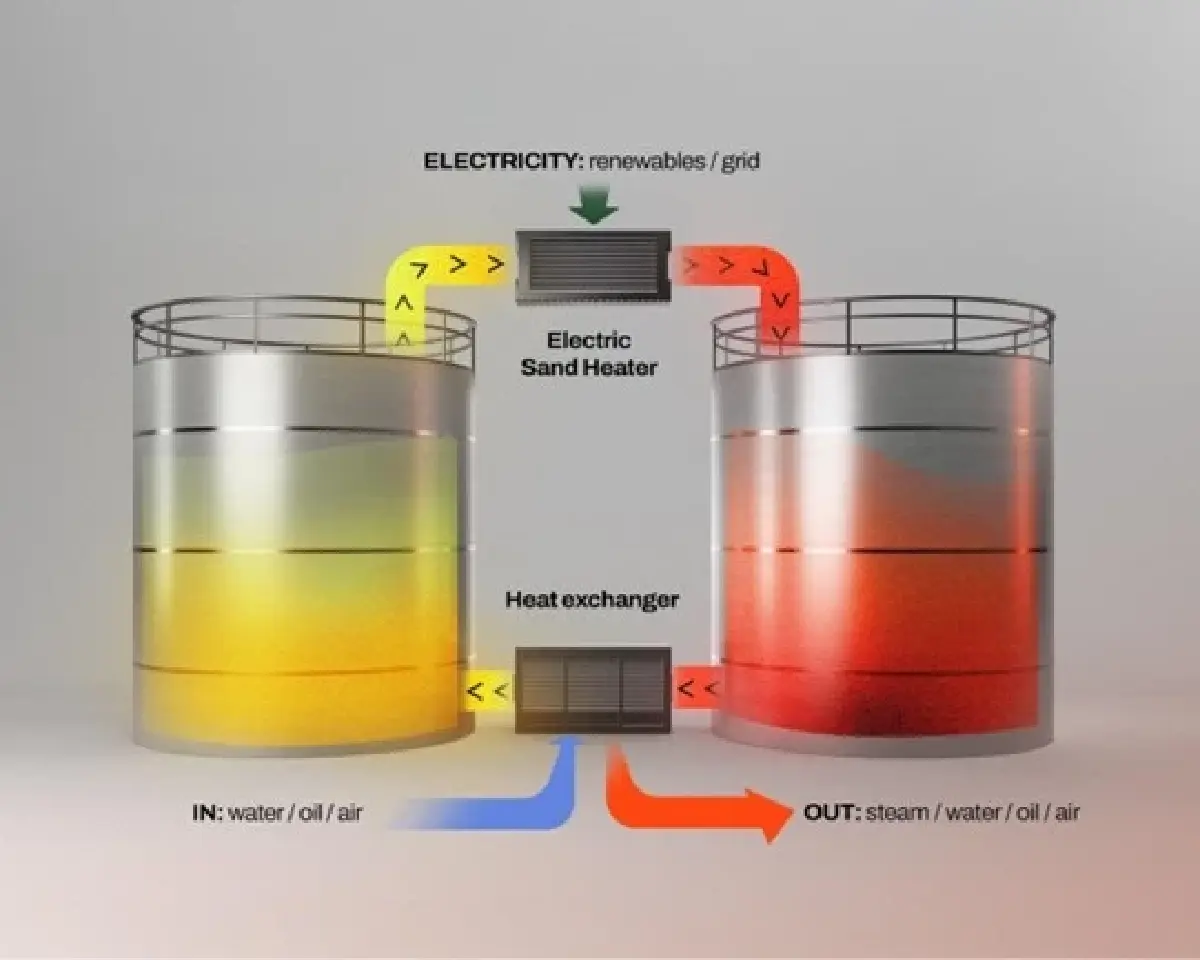 ‘แบตเตอรี่ทราย’ เก็บพลังงานความร้อน ไม่ใช้เชื้อเพลิงฟอสซิล ลดก๊าซคาร์บอนภาคอุตสาหกรรม