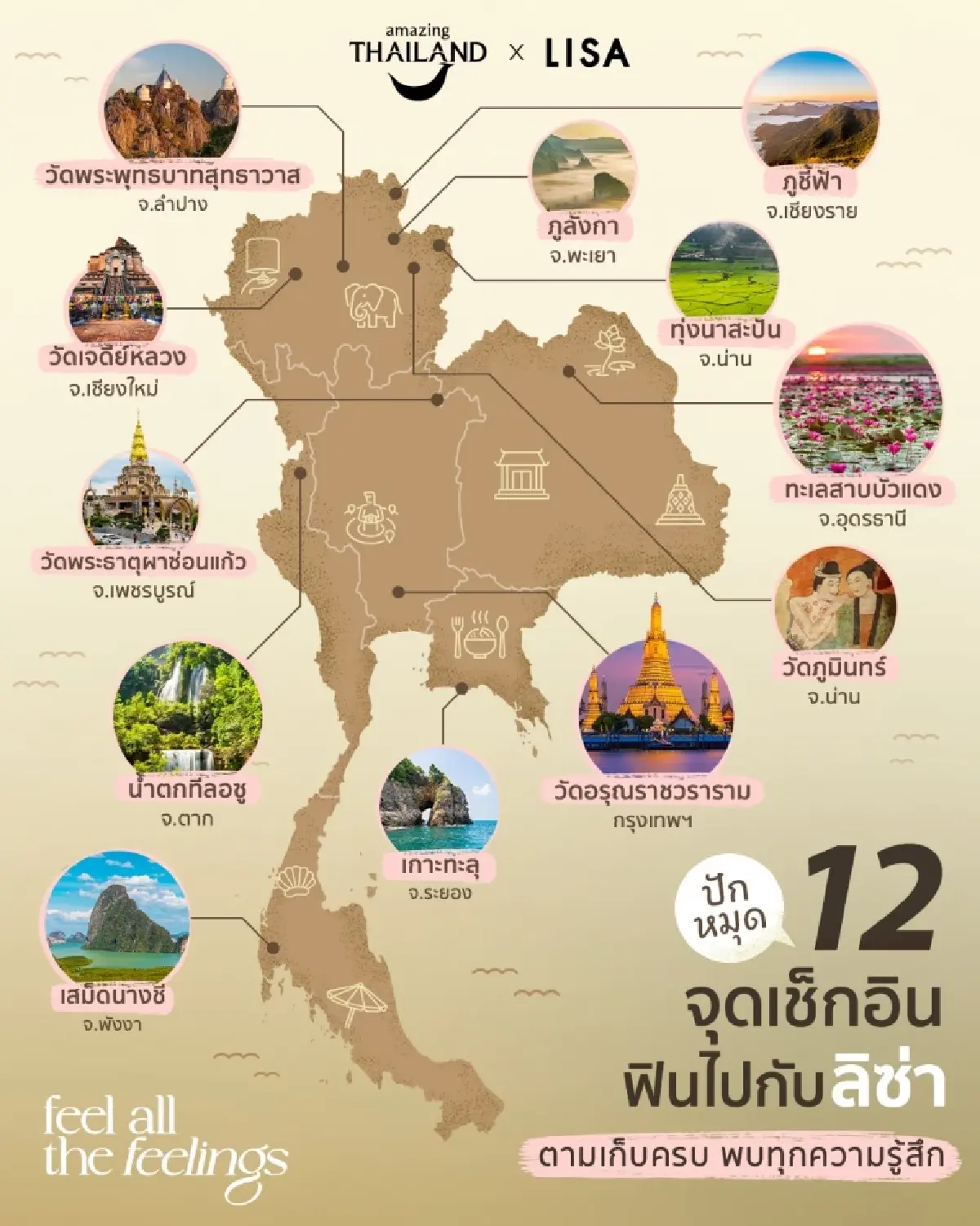 ได้เวลาตามรอย ลิซ่าเที่ยวไทย ยล เจดีย์ลอยฟ้าลำปาง Amazing Thailand
