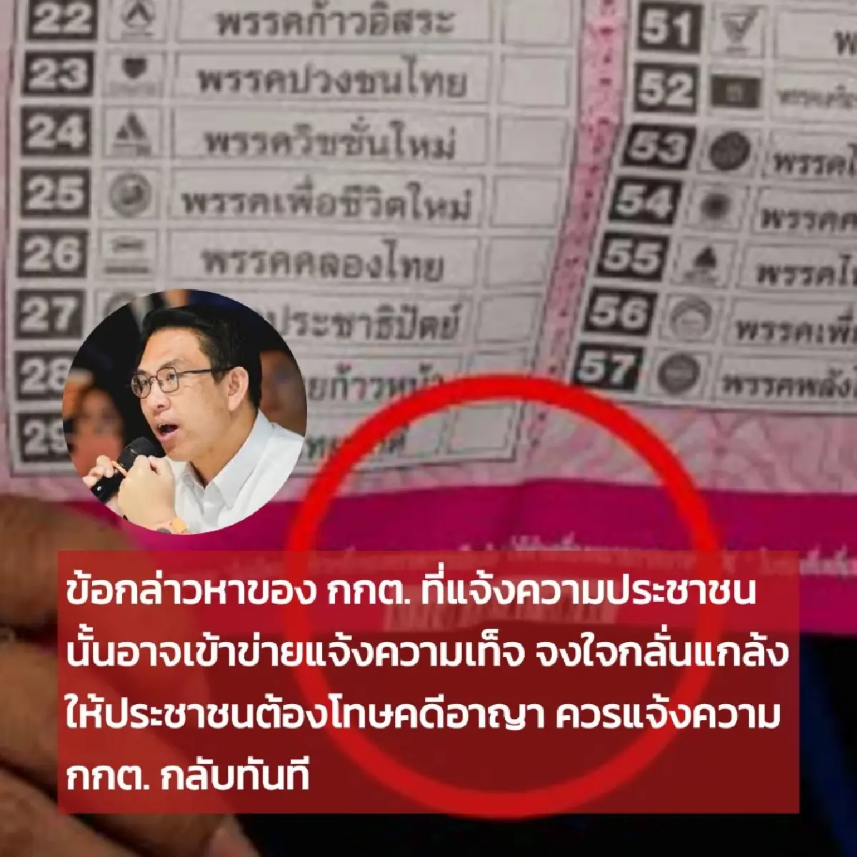 'วิโรจน์' ยุ ปชช.แจ้งความกลับ กกต.เอาผิด แจ้งเท็จ-ม.157