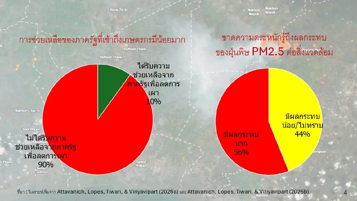 งานวิจัยเผย 10 เหตุผล เกษตรกรนครนายกยัง 'เผานา' ท้าทายนโยบายแก้ PM2.5
