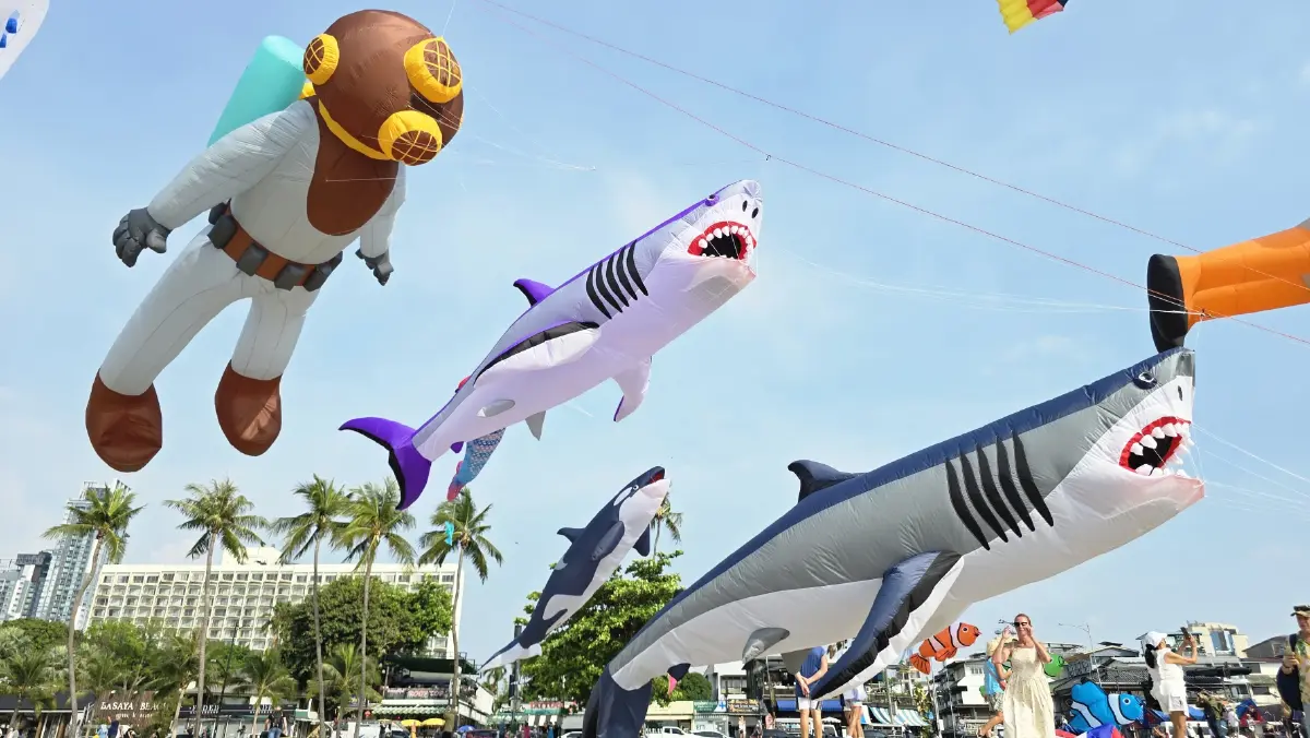 เริ่มแล้ว ‘เทศกาลว่าวนานาชาติ’  PATTAYA INTERNATIONAL KITE ON THE BEACH 2026 ถึงวันที่ 1 มี.ค. 69