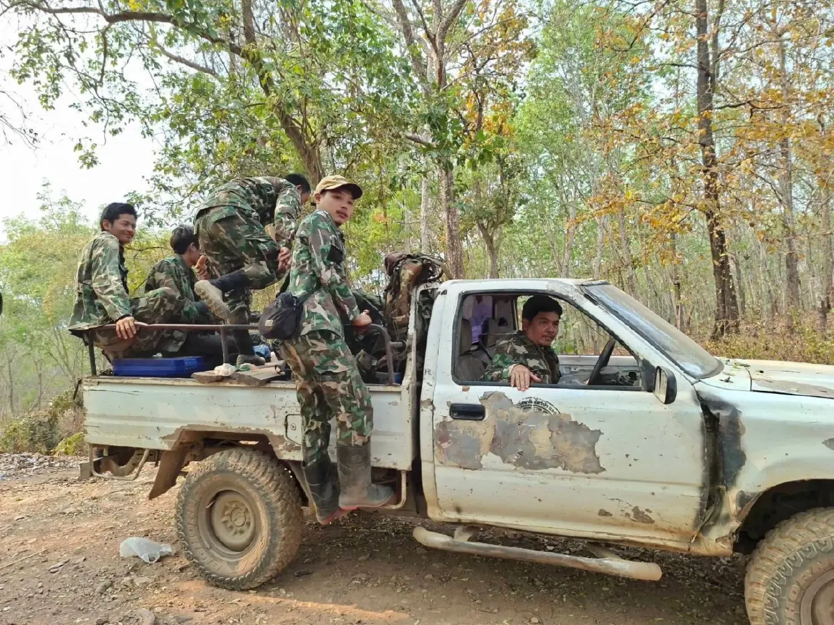 วิกฤต! ไฟป่าไทรโยคลาม 'เหมืองเต่าดำ' ส่งชุดเสือไฟ เร่งสกัดด่วน