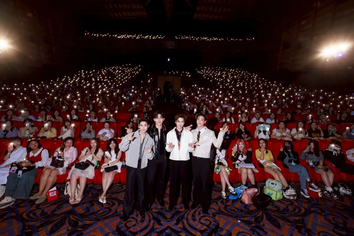 ‘จูเนียร์-มาร์ค-โอห์ม-ปูน’ นำทีมดูซีรีส์ตอนแรก ในงาน ‘My Romance Scammer : Love at First Scam’