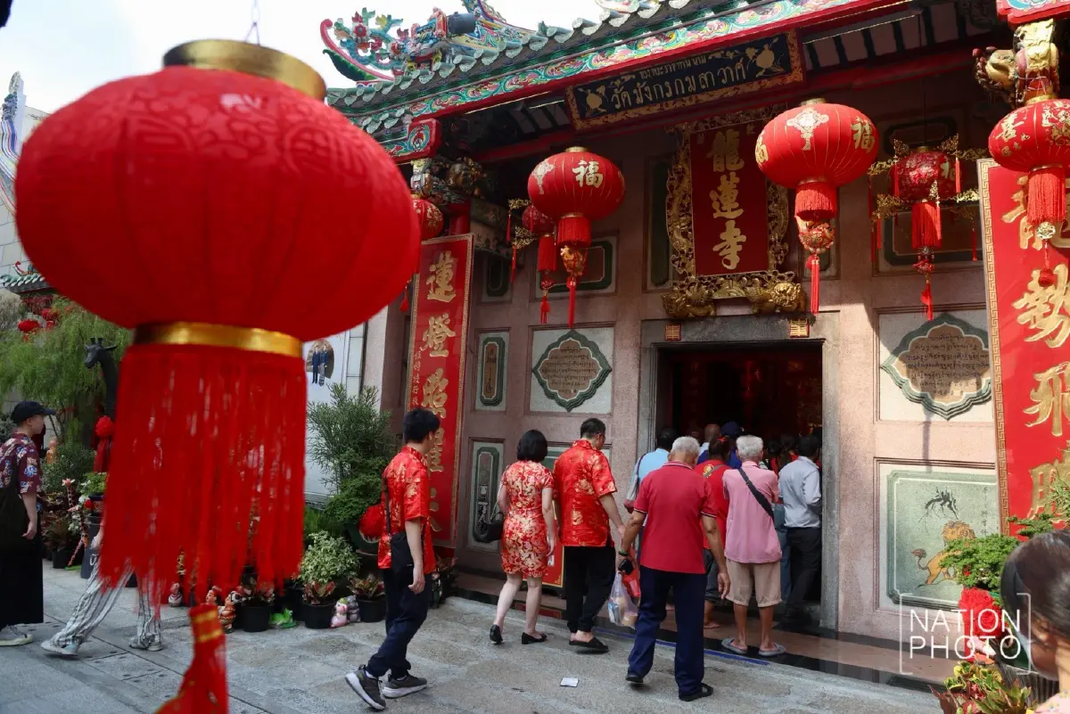 ตรุษจีน 2569 วัดเล่งเน่ยยี่ เยาวราช​ คนแน่น แห่ไหว้ขอพรสิ่งศักดิ์สิทธิ์เสริมสิริมงคล