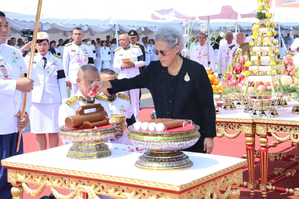 กรมสมเด็จพระเทพฯ ทรงประกอบพิธีปักหมุดวางผังก่อสร้างพระเมรุมาศ