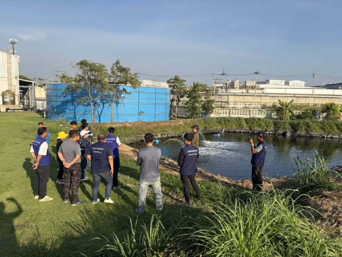 ตรวจน้ำเสียล้นบ่อบำบัด นิคมอมตะซิตี้ ระยอง สั่งเร่งแก้ไข