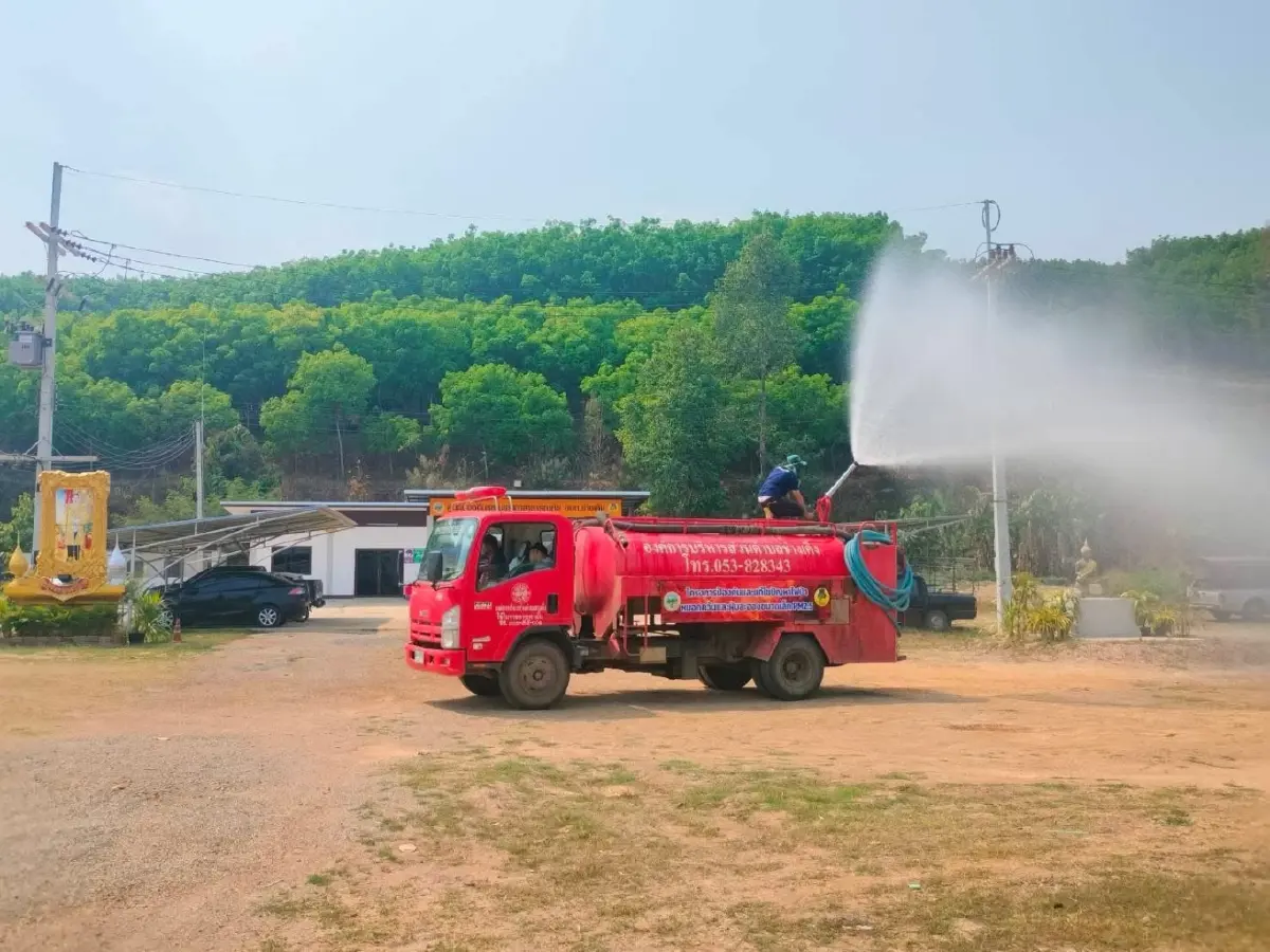 ค่าฝุ่นวันนี้ เชียงใหม่ยังอันดับ1โลก ทุกอำเภอสู้ PM2.5 ฉีดพ่นน้ำ
