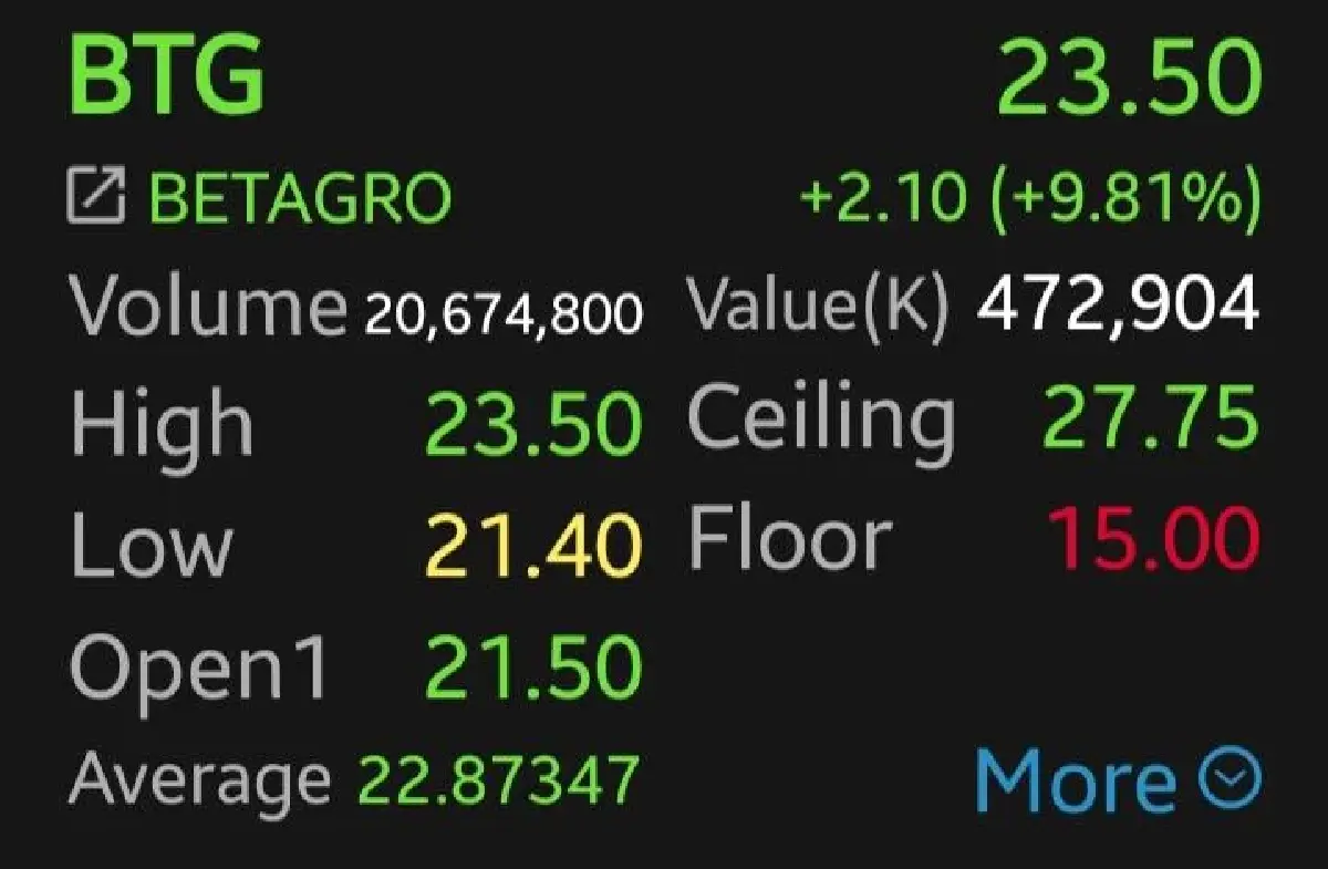 4 หุ้นเนื้อสัตว์กอดคอบวก BTG พุ่งนำกลุ่ม 9.81%  โบรกเผยรับอานิสงส์ราคาเนื้อหมูพุ่ง