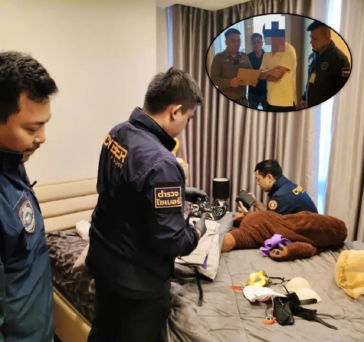 บุกจับสี่หนุ่ม 4 จุด กทม. สมุทรปราการ ชลบุรี อยุธยา ขายคลิปอนาจารเด็ก