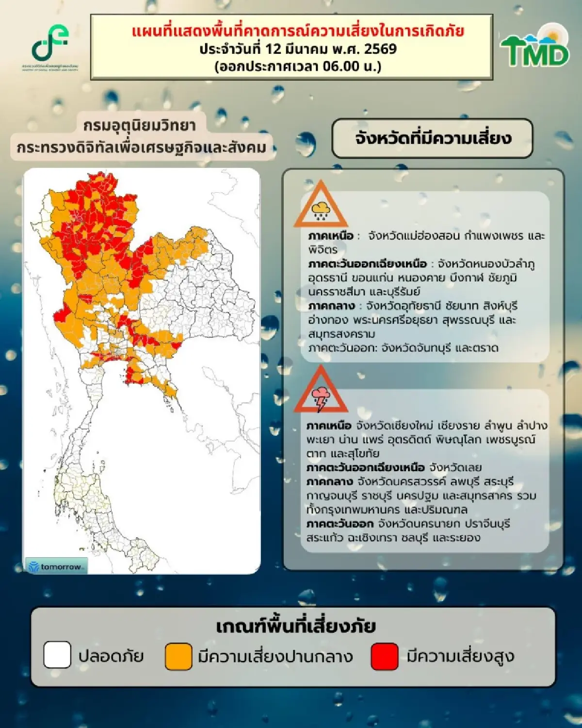พายุฤดูร้อนวันนี้ ฝนถล่มกรุงเทพ หนักสุด ร้อยละ 40 ‘เหนือ อีสาน’ อ่วม