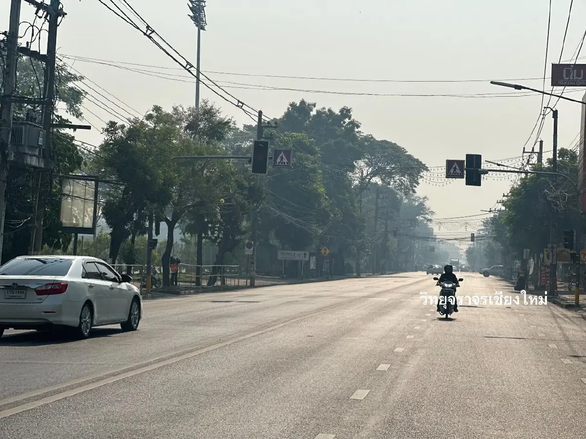 เชียงใหม่ ฝุ่นคลุมเมือง จุดความร้อนพุ่ง 136 จุด ไม่มีฝน ช่วยระบาย