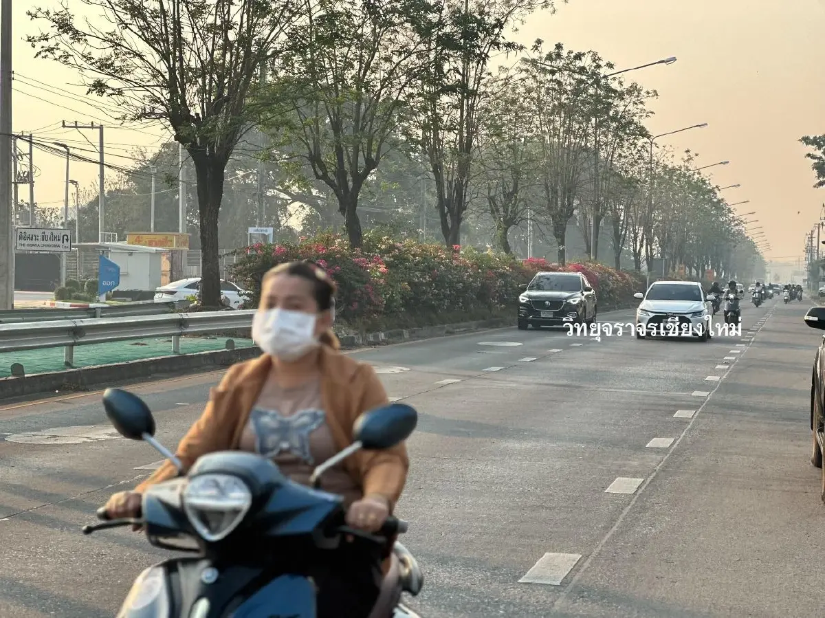 เชียงใหม่ ฝุ่นคลุมเมือง จุดความร้อนพุ่ง 136 จุด ไม่มีฝน ช่วยระบาย