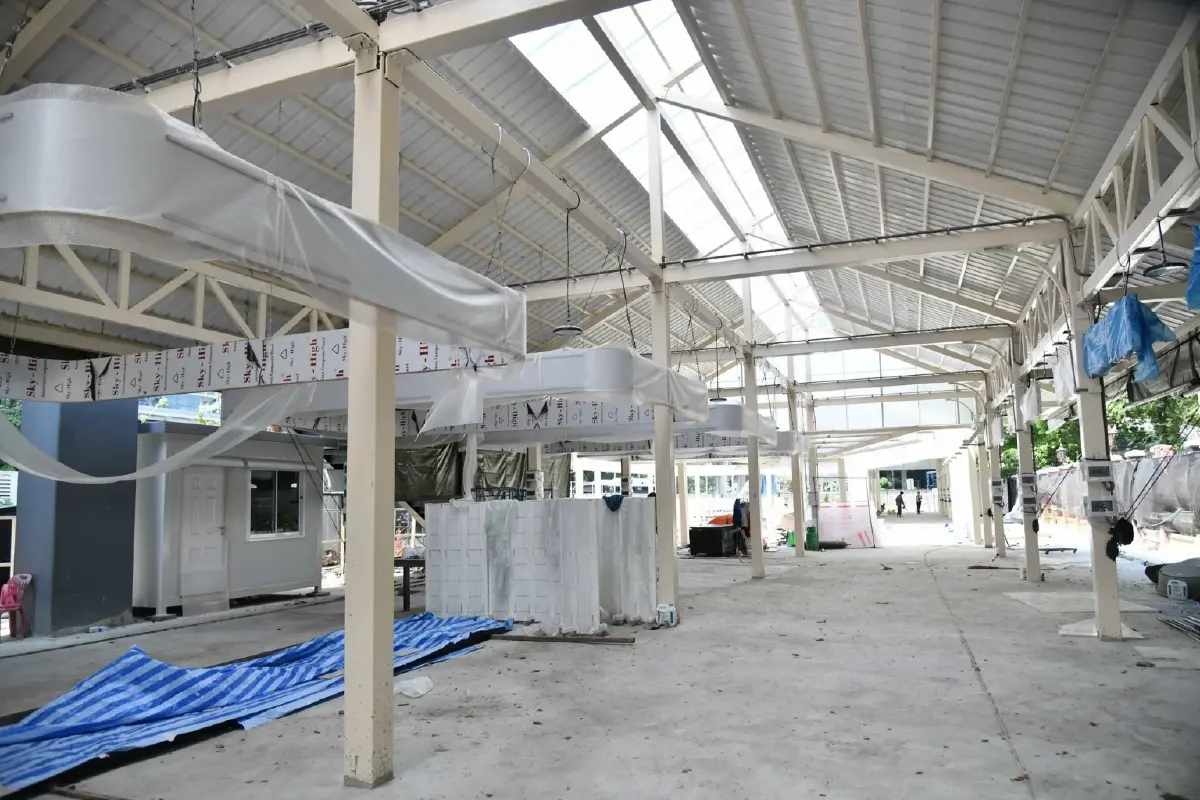 ศูนย์อาหาร Hawker Center สวนลุม คืบหน้า 95% พร้อมเปิด พ.ค.นี้