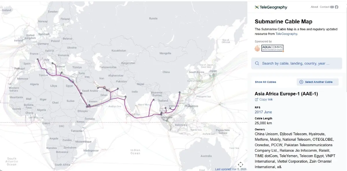 "เอ็นที" ลั่นเน็ตไทยไม่สะดุด พร้อมรับมือความเสี่ยงเคเบิลใต้น้ำตะวันออกกลาง