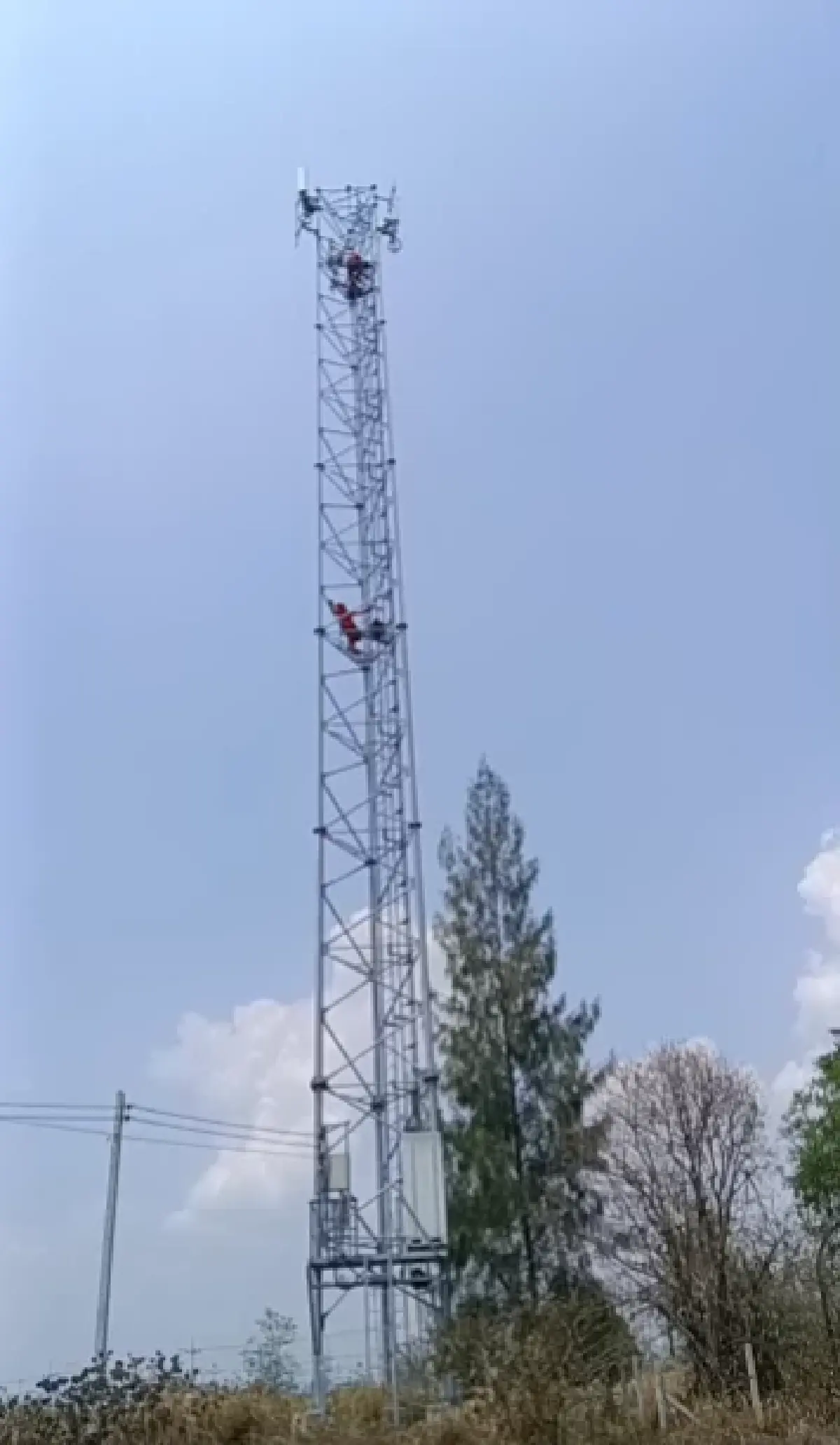 ด่วน ยังไม่ลง ชายขโมยสายไฟ มอเตอร์เวย์ M6 ปีนเสาสื่อสาร หนีความผิด