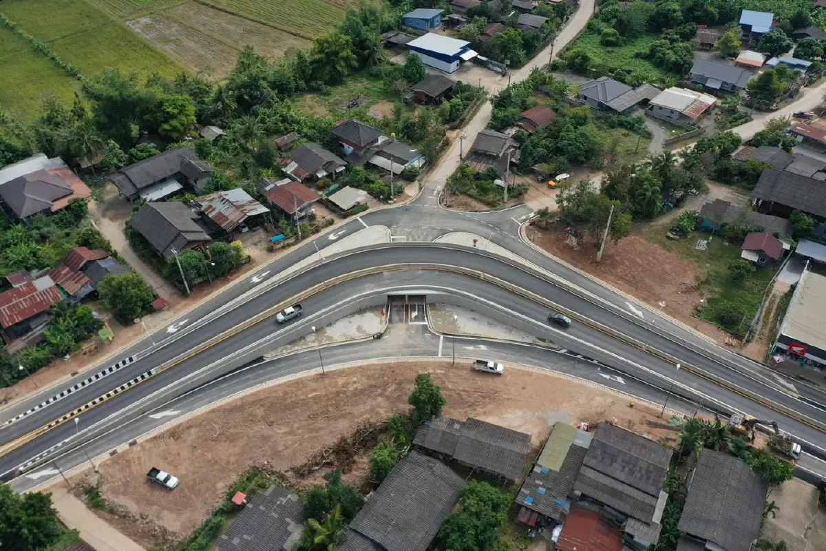 เปิดใช้แล้ว ทางลอด-ทางขนาน ทล.1152 เชียงราย แก้จุดเสี่ยงเกิดอุบัติเหตุซ้ำซาก