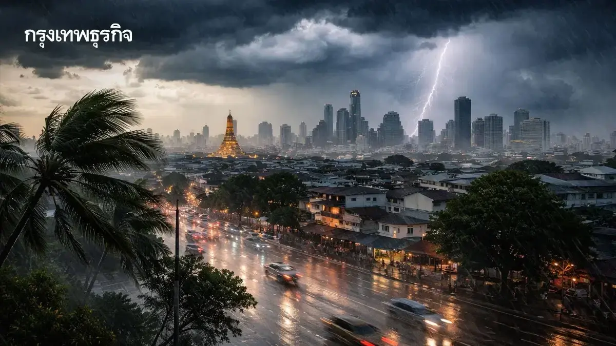 กรมอุตุฯ เตือนพายุฤดูร้อนถล่มวันนี้ 43 จังหวัด ลมแรง ฝนตกหนัก 20%