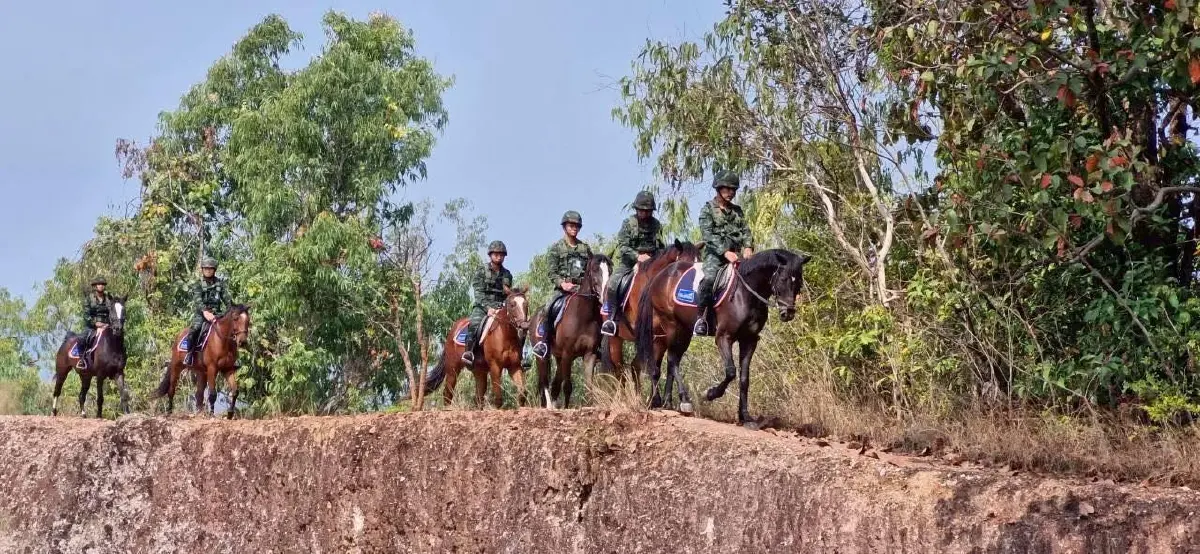 ทหารไทย ขี่ม้าลาดตระเวนป่าเชียงใหม่ ป้องกันไฟป่า สยบฝุ่น PM 2.5