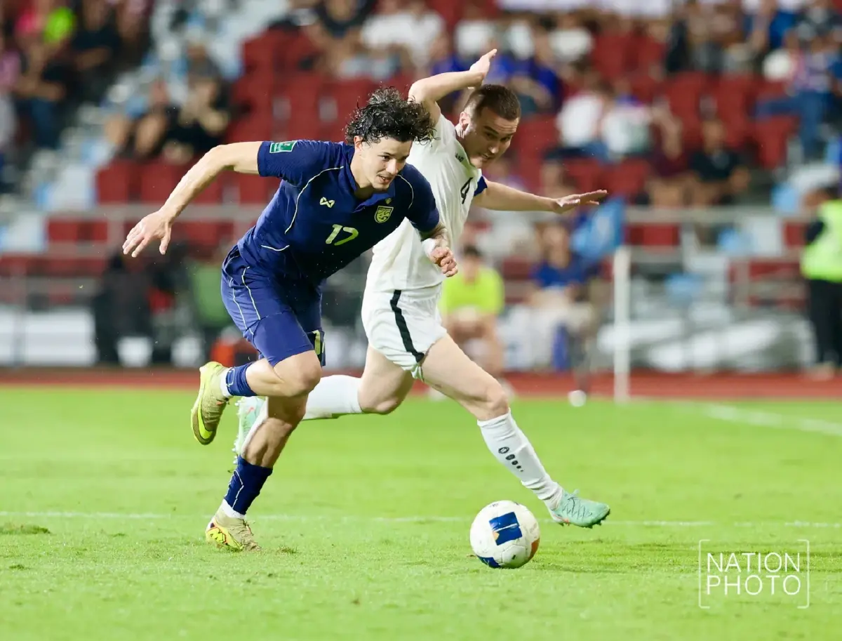 ช้างศึกผงาด! ไทยดับเติร์กฯ 2-1 ซิวแชมป์กลุ่ม ลุยเอเชียนคัพ 2027