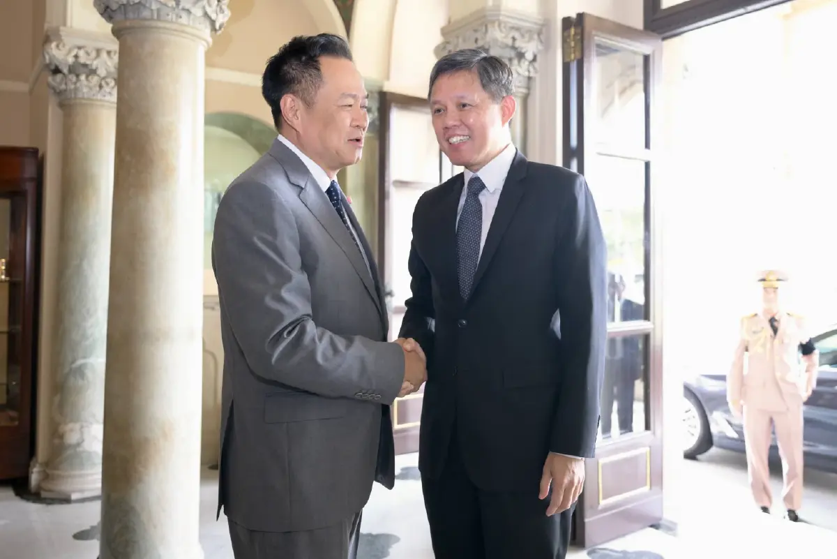 ‘อนุทิน’ถก ‘รมว.กลาโหมสิงคโปร์’ สนใจ’แลนด์บริดจ์’ไทย เสริมศักยภาพภูมิภาค