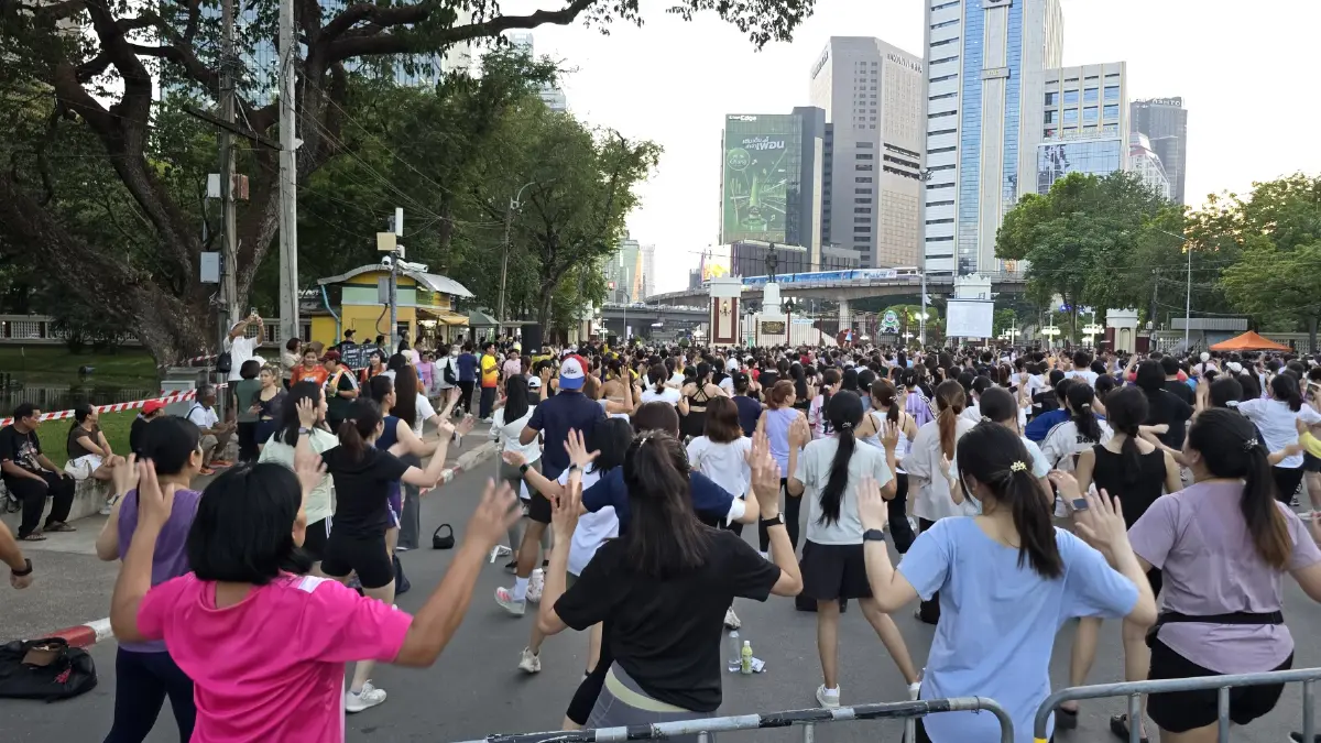 ‘แอโรบิค’ ที่ ‘สวนลุมพินี’ อยาก ‘สุขภาพดี’ ต้องมาเช็คอิน!