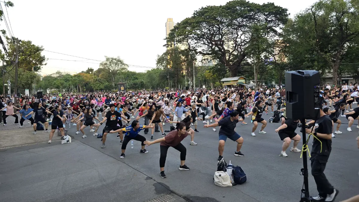 ‘แอโรบิค’ ที่ ‘สวนลุมพินี’ อยาก ‘สุขภาพดี’ ต้องมาเช็คอิน!