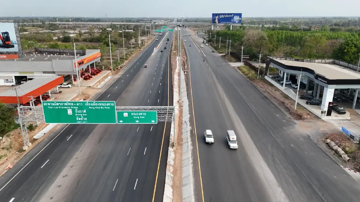 เปิดใช้แล้ว ทางเลี่ยงเมืองหนองคาย ด้านตะวันออก เพิ่มประสิทธิภาพการเดินทาง-ขนส่ง