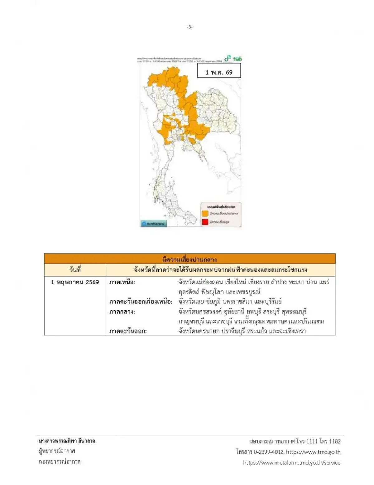 ประกาศกรมอุตุ ฉบับ 6 ล่าสุด จับตาเส้นทางพายุฤดูร้อน พัดเข้าอีสาน ตะวันออก กทม.