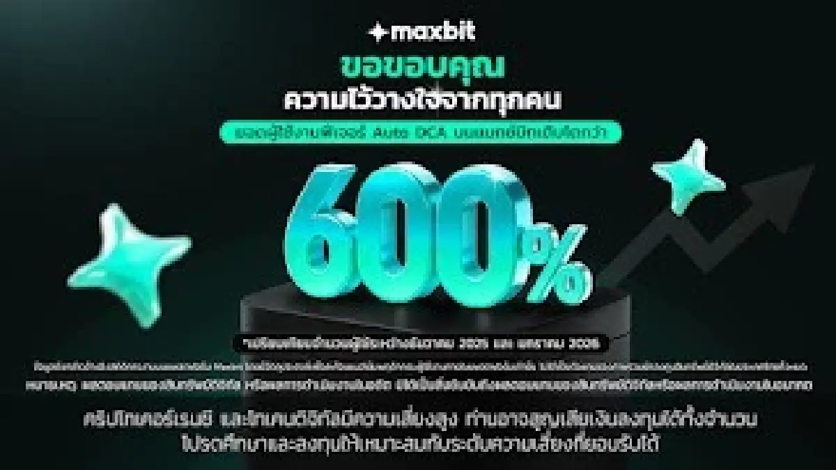 Maxbit เผยนักลงทุนหัน ลงทุนแบบ DCA ใน Bitcoin แม้ราคาร่วง สะท้อนแนวโน้มการลงทุนระยะยาว