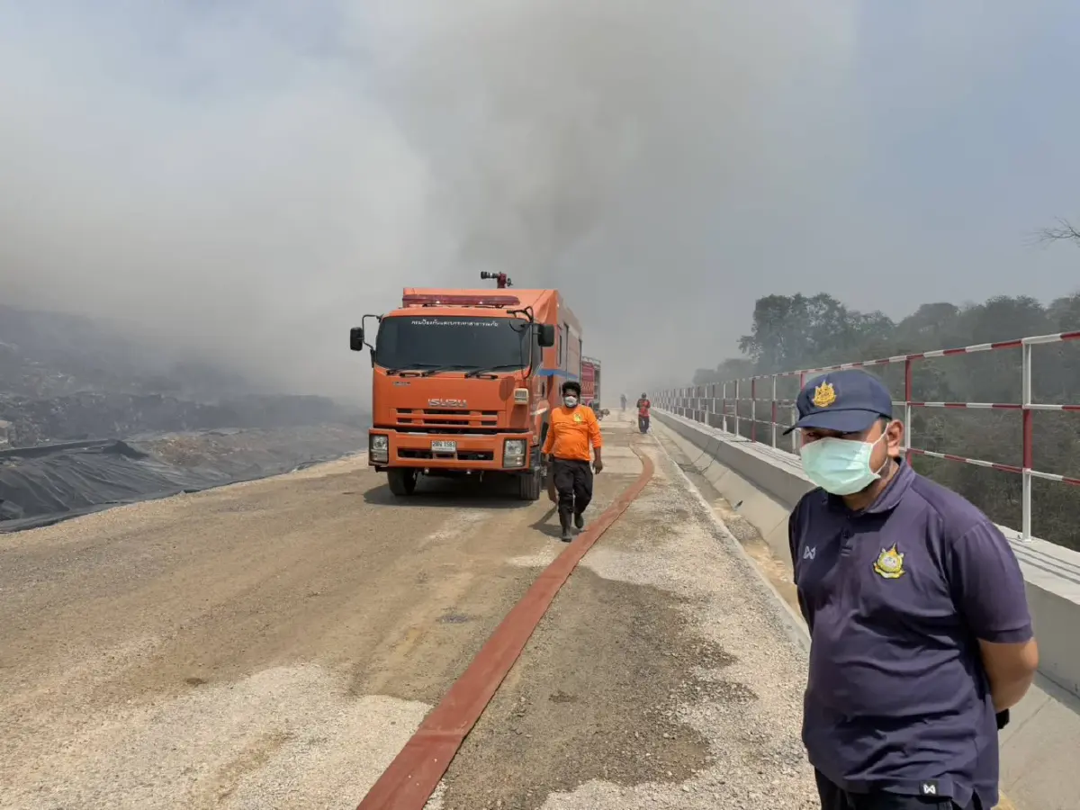 ไฟไหม้โรงงาน BWG สระบุรี ปะทุรอบ 2 พบ 'ก๊าซไซยาไนด์' เกินมาตรฐาน