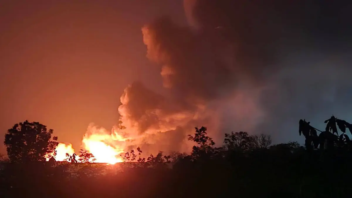 ไฟไหม้โรงงาน BWG สระบุรี ปะทุรอบ 2 พบ 'ก๊าซไซยาไนด์' เกินมาตรฐาน