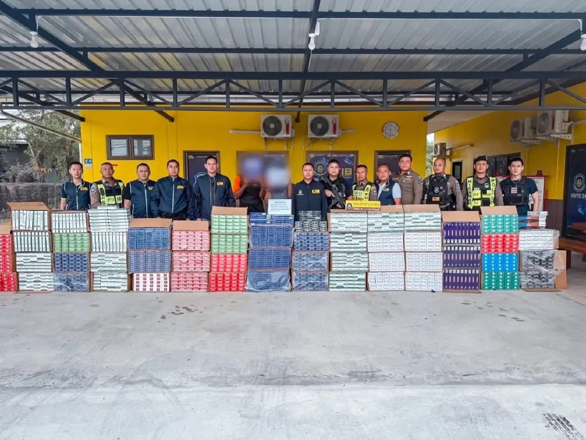 สกัดจับขบวนการลักลอบขนบุหรี่เถื่อน ของกลางอื้อ โทษปรับ 45 ล้าน