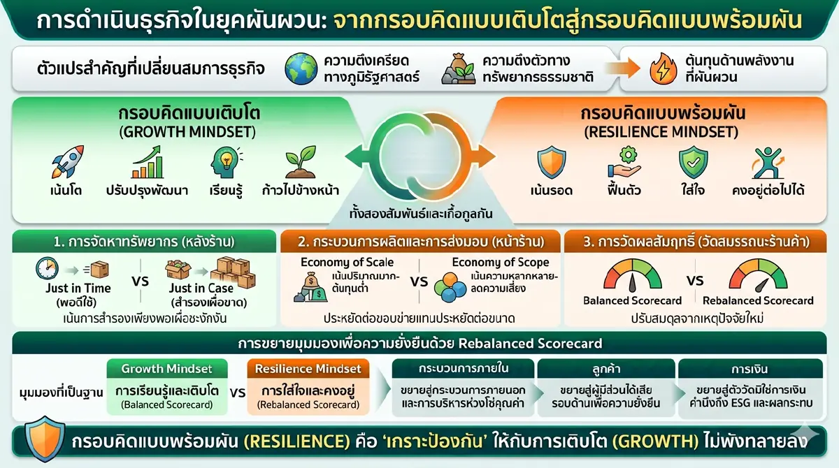 การดำเนินธุรกิจในยุคผันผวน: จาก ‘Growth Mindset’ สู่ ‘Resilience Mindset’