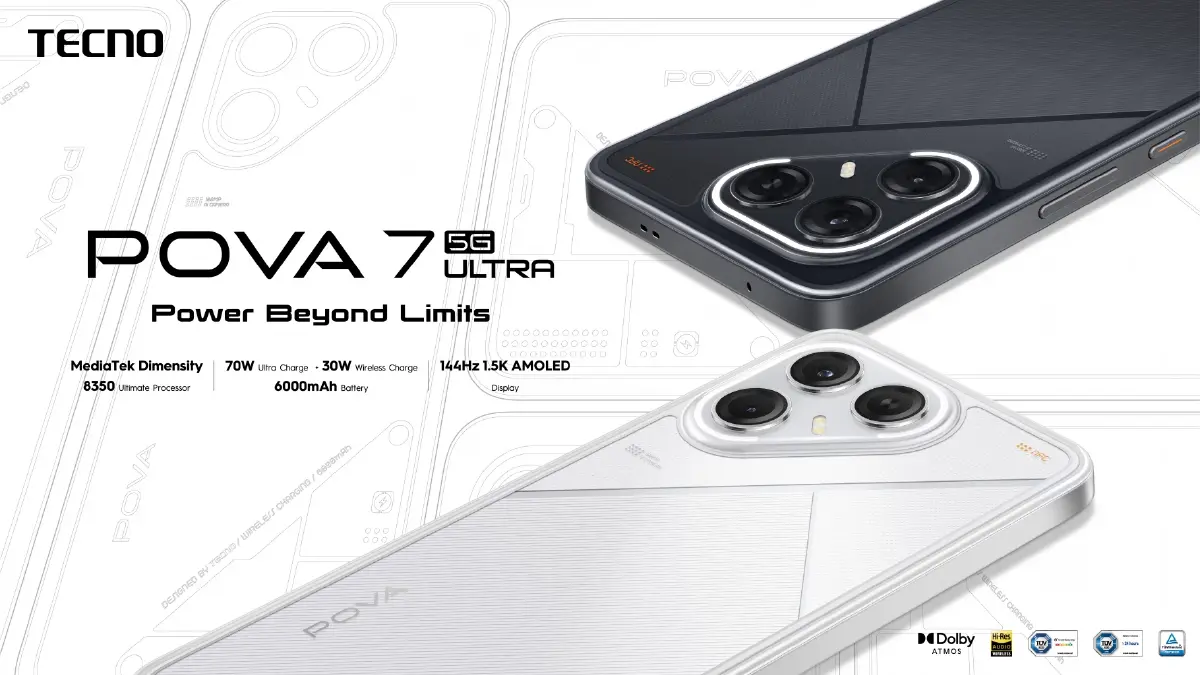 มากกว่าเล่นเกม! ส่องสเปก 'TECNO POVA 7 Ultra 5G' เกมมิงโฟนของมือโปร