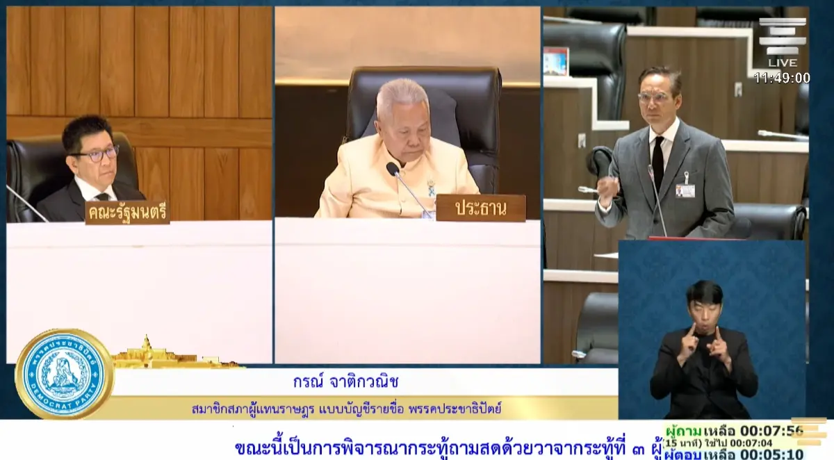 'เอกนิติ' ตอบกระทู้สด ยอมรับเตรียมกู้เงิน หากจำเป็น ต้องใช้ม.172