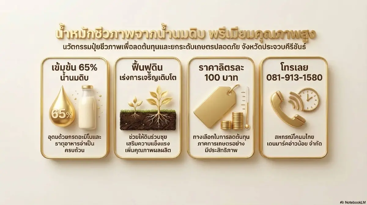 พลิกวิกฤตนมล้น ผลิตน้ำหมักชีวภาพแก้ปุ๋ยแพง ทางรอดเกษตรกรไทย