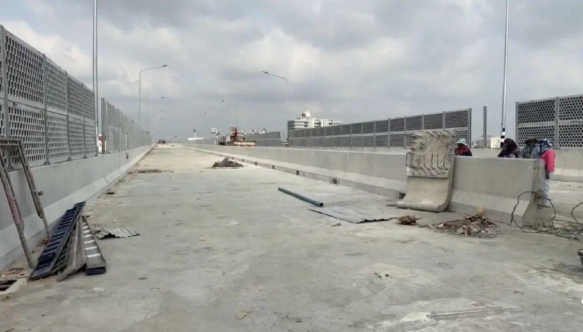 ใกล้แล้วเสร็จ! สะพานยกระดับ 'อ่อนนุช-ลาดกระบัง' คืบหน้า 90% เตรียมเปิดใช้ พ.ค.นี้