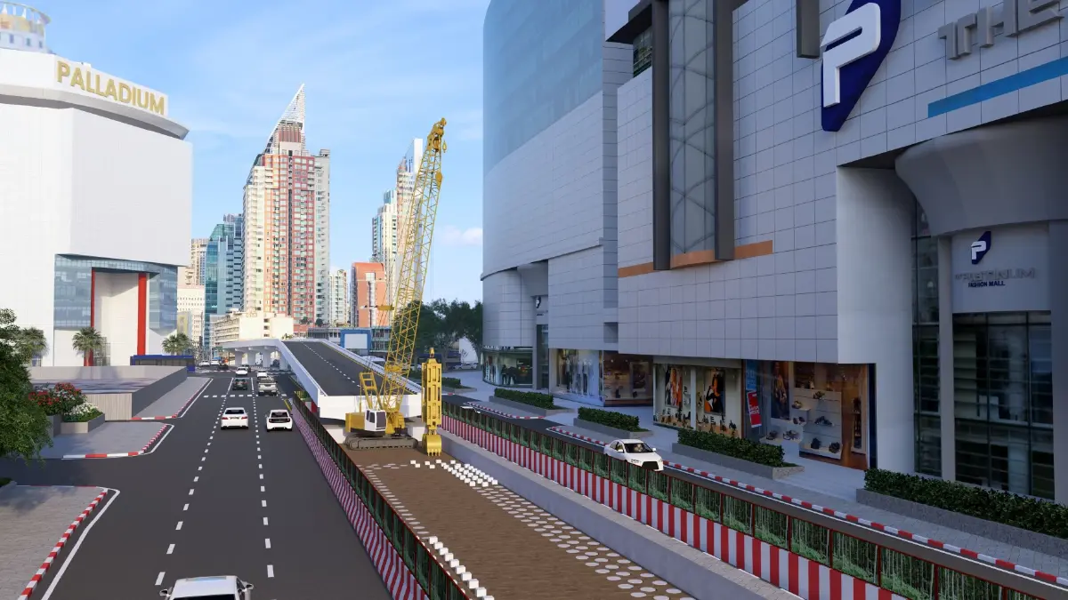 รฟม. ลุยสร้าง 'รถไฟฟ้าสีส้ม' ปิดสะพานข้ามแยกประตูน้ำ 24 เม.ย.นี้