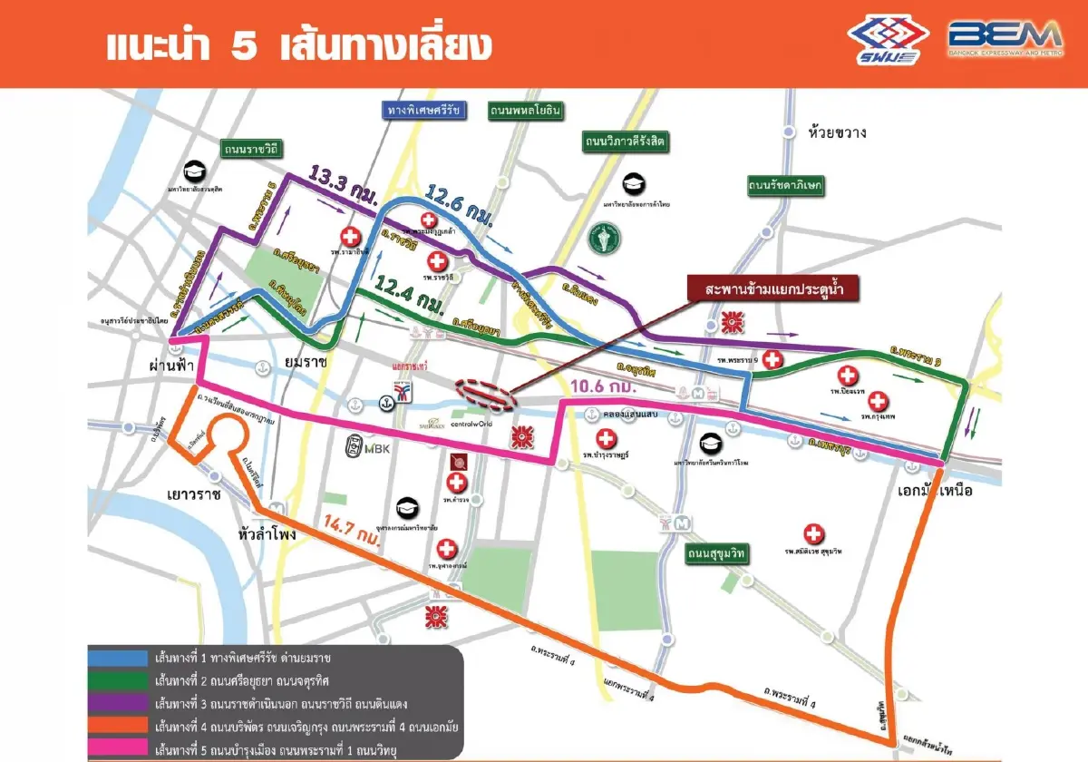 รฟม. เช็กความพร้อม-แผนจราจร ปิดสะพานข้ามแยกประตูน้ำ 24 เม.ย. นี้