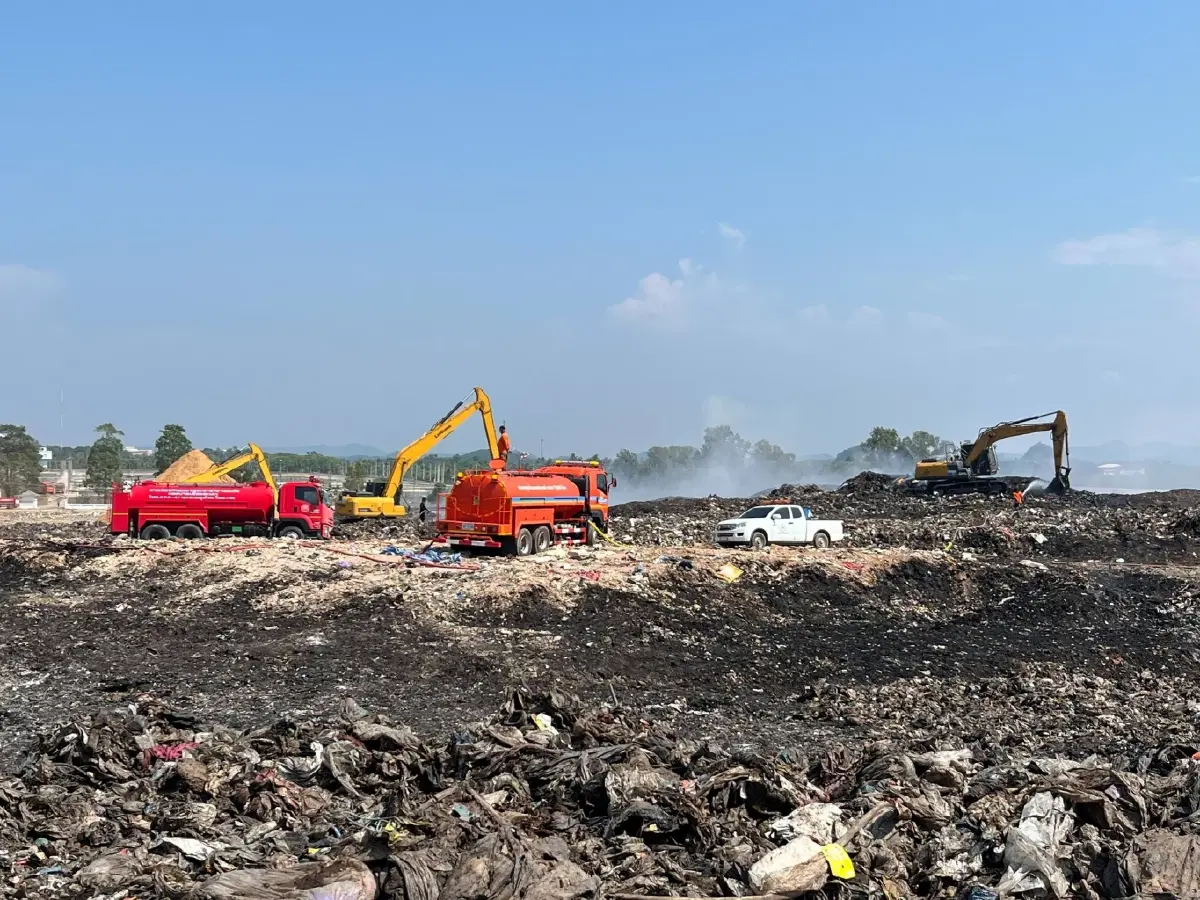 ไฟไหม้บ่อขยะเกาะแต้ว คุมได้แล้ว 80% เฝ้าระวัง PM2.5 เกินมาตรฐาน