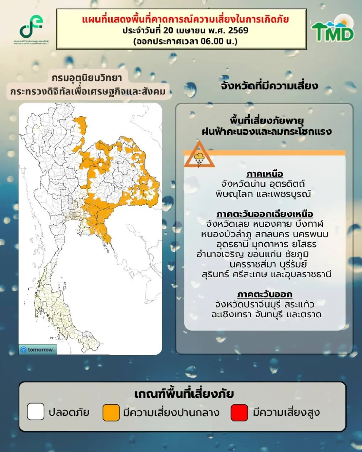 พายุฤดูร้อนพัดถล่มต่อเนื่อง กทม. ฝนตกหนัก 'เหนือ อีสาน' ลูกเห็บตก ลมแรง