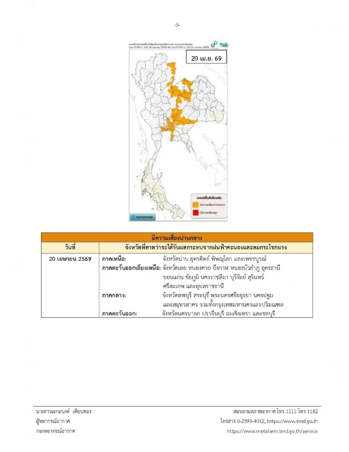 กรมอุตุ ประกาศล่าสุด ฉ.6 พายุฤดูร้อนวันนี้ ถล่ม 29 จังหวัด รวม กทม.