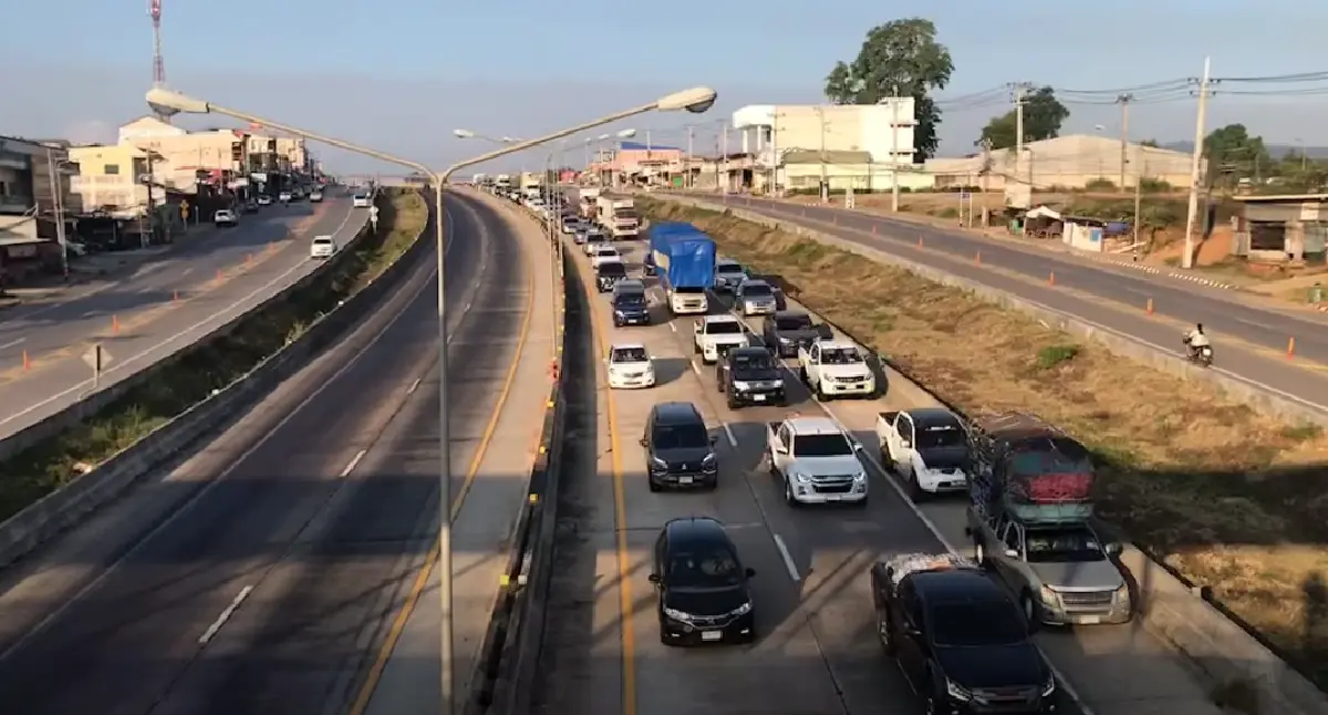 เช็กเส้นทางกลับบ้านสงกรานต์ 69 รถติดมาก ถนนมิตรภาพ มอเตอร์เวย์ M6