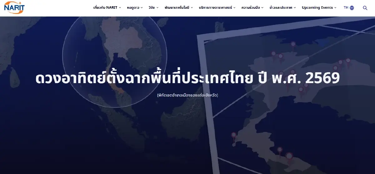 เตรียมไร้เงา ไทม์ไลน์วัน-เวลา ดวงอาทิตย์ตั้งฉาก 2569 ครบ 77 จังหวัด