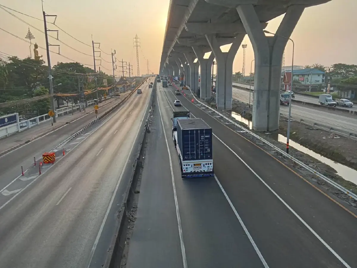 ถนนพระราม 2 หยุดสร้างแล้ว ให้ประชาชนเดินทาง ปลอดภัย ช่วงสงกรานต์