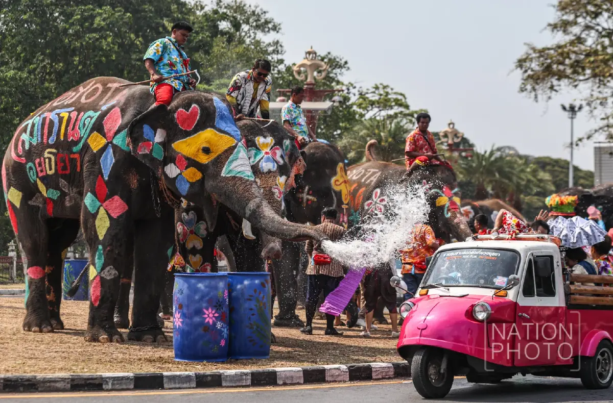 พลังซอฟต์พาวเวอร์ ทัพช้างแสนรู้ บุกกรุงเก่า เล่นน้ำสงกรานต์ 2569